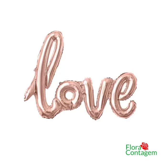 Balão Love Rose Metalizado