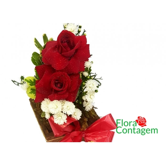 Cachepot de Rosa Vermelha