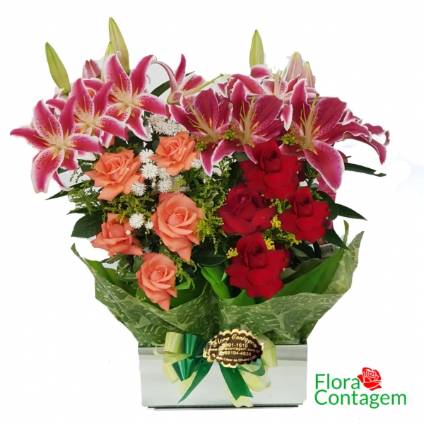 Jardim de Lírios Brancos e Lírios Rosas